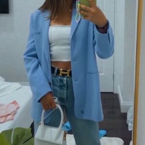 Blue Zara Oversized Blazer